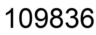 Number 109836 black image