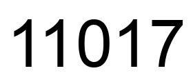 Number 11017 black image