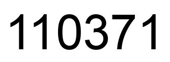 Number 110371 black image