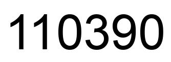 Number 110390 black image