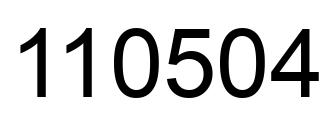 Número 110504 imagen negro