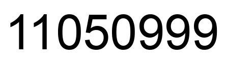 Number 11050999 black image