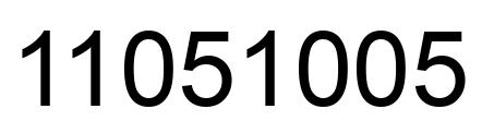 Number 11051005 black image