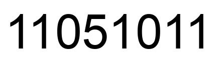 Number 11051011 black image
