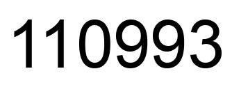 Number 110993 black image