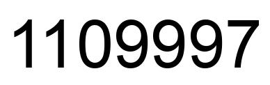 Número 1109997 imagen negro