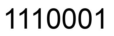 Número 1110001 imagen negro