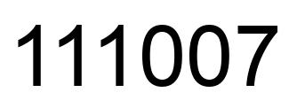 Número 111007 imagen negro
