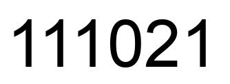 Número 111021 imagen negro