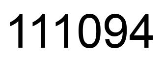 Number 111094 black image