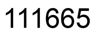 Number 111665 black image