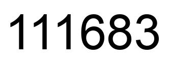 Number 111683 black image