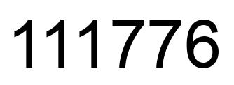 Number 111776 black image