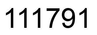 Number 111791 black image