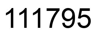 Number 111795 black image