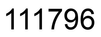 Number 111796 black image