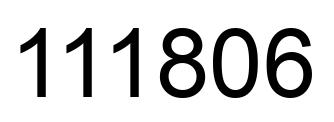 Number 111806 black image