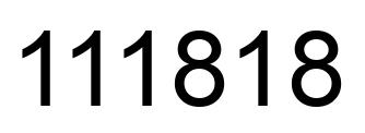 Number 111818 black image