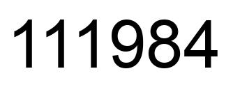 Number 111984 black image