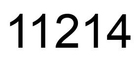 Number 11214 black image