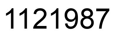 Number 1121987 black image
