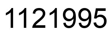Number 1121995 black image