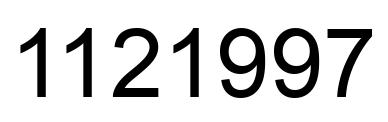 Number 1121997 black image