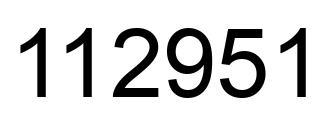 Número 112951 imagen negro