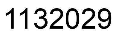 Number 1132029 black image