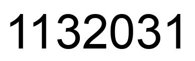 Number 1132031 black image