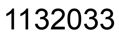 Number 1132033 black image