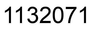 Number 1132071 black image