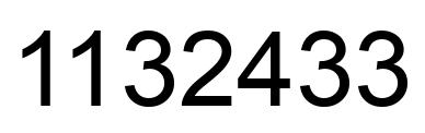 Number 1132433 black image