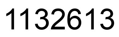 Number 1132613 black image