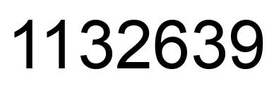 Number 1132639 black image