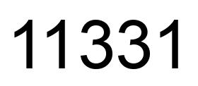 Number 11331 black image