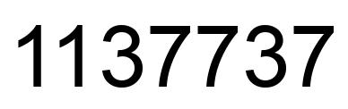 Number 1137737 black image