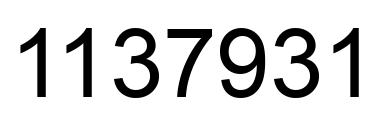 Number 1137931 black image
