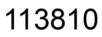 Number 113810 black image
