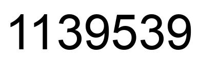 Number 1139539 black image