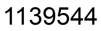 Number 1139544 black image