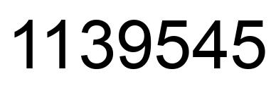 Number 1139545 black image