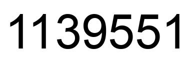 Number 1139551 black image