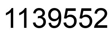 Number 1139552 black image