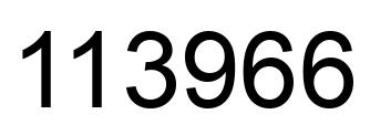 Number 113966 black image