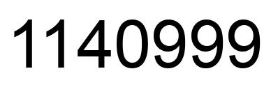 Number 1140999 black image