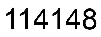 Number 114148 black image