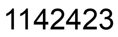 Número 1142423 imagen negro