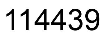 Número 114439 imagen negro