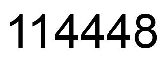 Número 114448 imagen negro